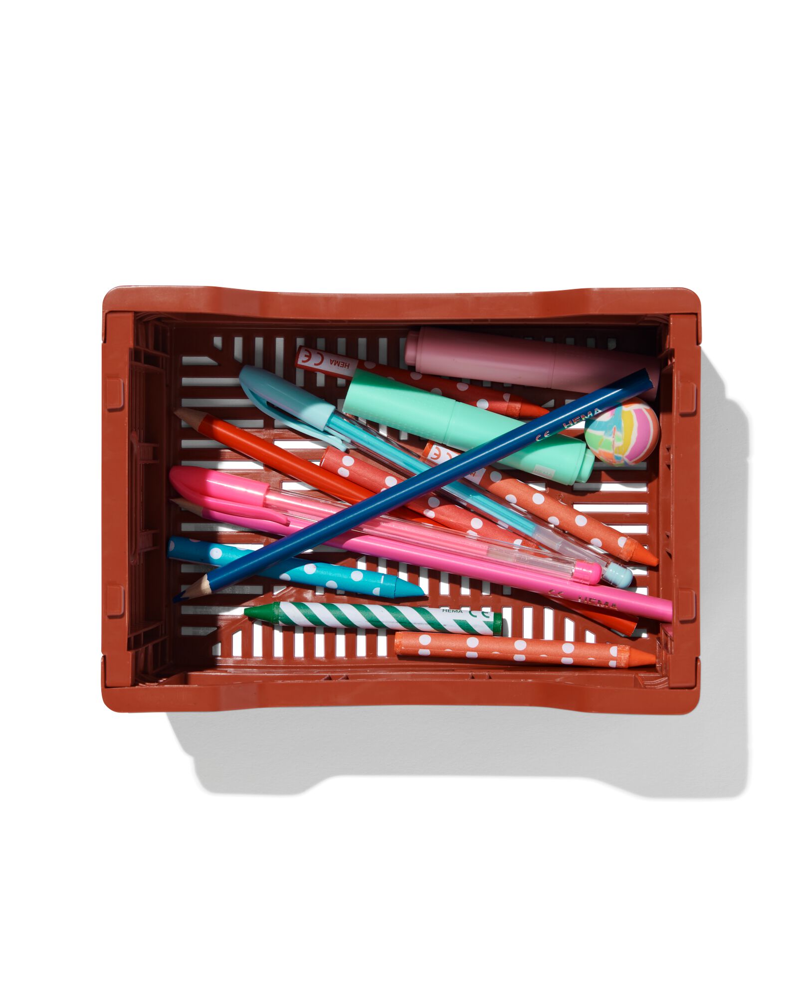 caisse pliable &agrave; lettres recycl&eacute;e brun brun - 1000032614 - HEMA