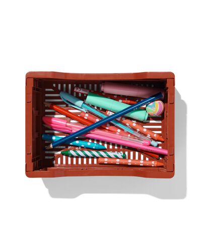 caisse pliable &agrave; lettres recycl&eacute;e brun brun - 1000032614 - HEMA