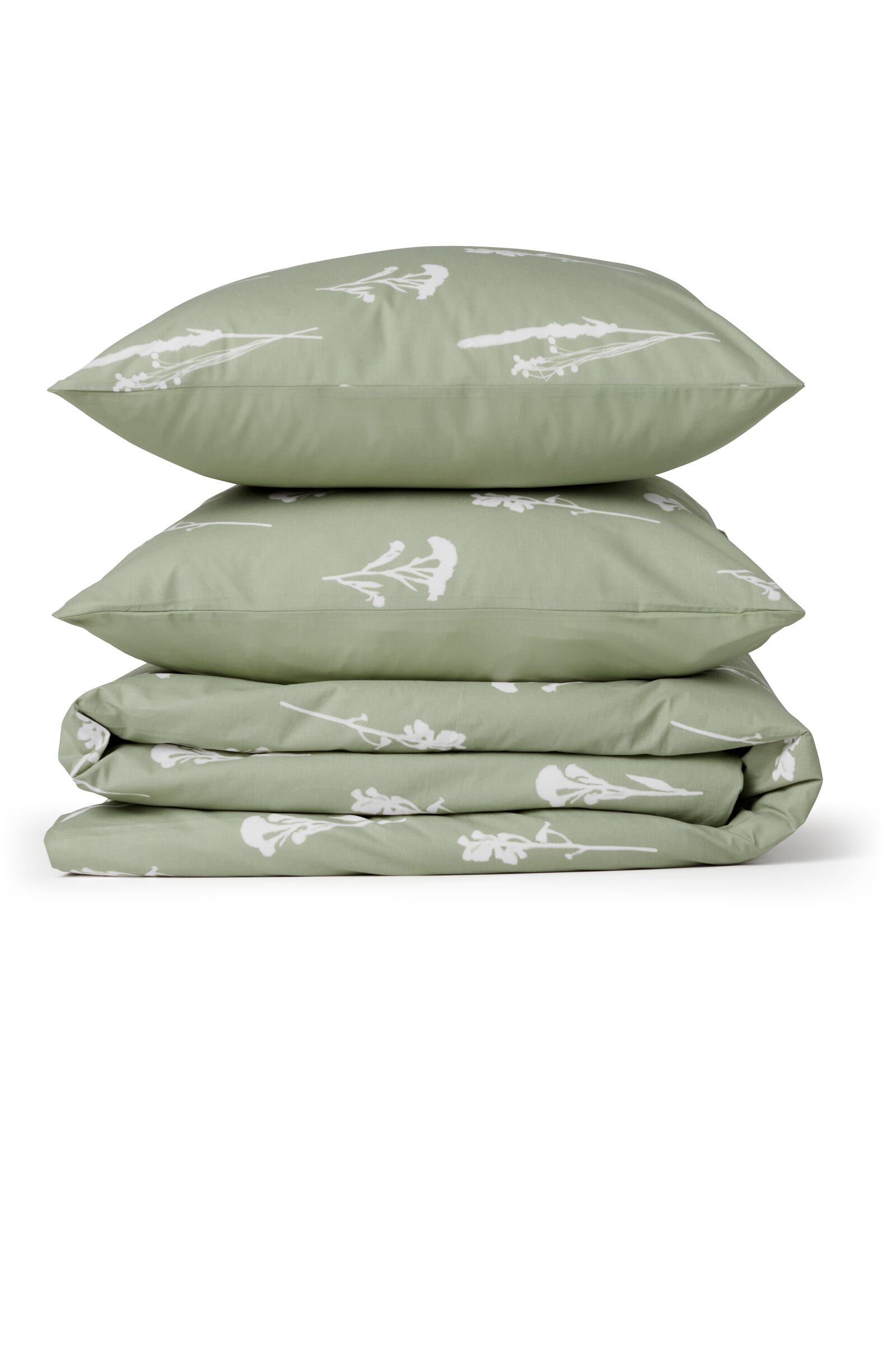 Bettwäsche, 200 x 200/220 cm, Soft Cotton, Blumen, grün grün 200 x 200/220 - 5770077 - HEMA