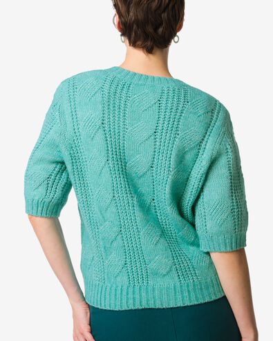 Damenstrickjacke Foxi, Feinstrick-Zopfmuster blau blau - 36207330BLUE - HEMA