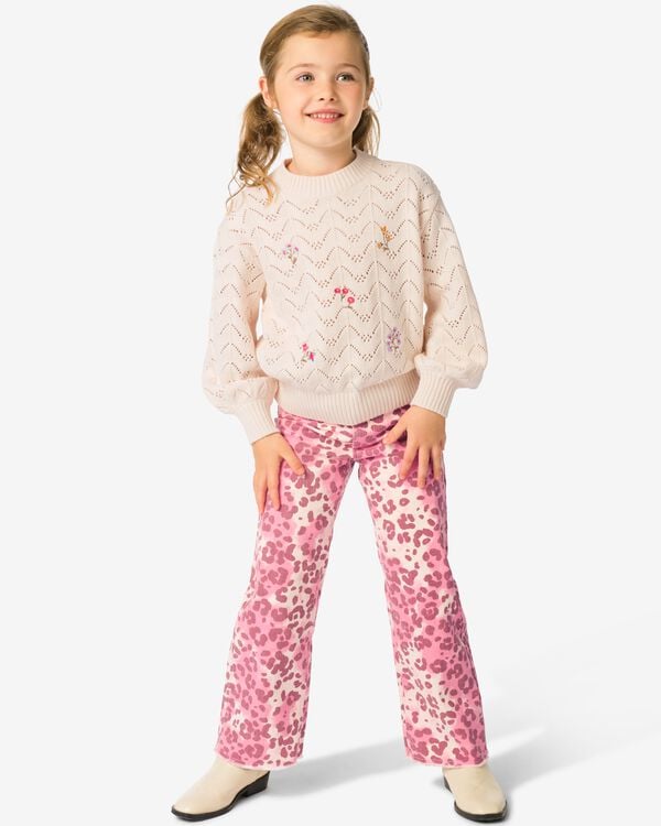 jean enfant large animaux rose rose - 30838404PINK - HEMA