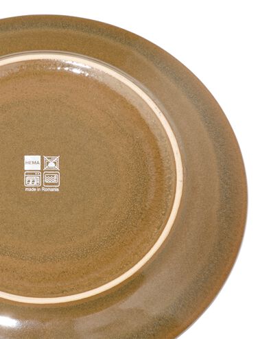 petite assiette &Oslash;20,5 cm Monaco &eacute;mail r&eacute;actif brun fonc&eacute; - 9650210 - HEMA
