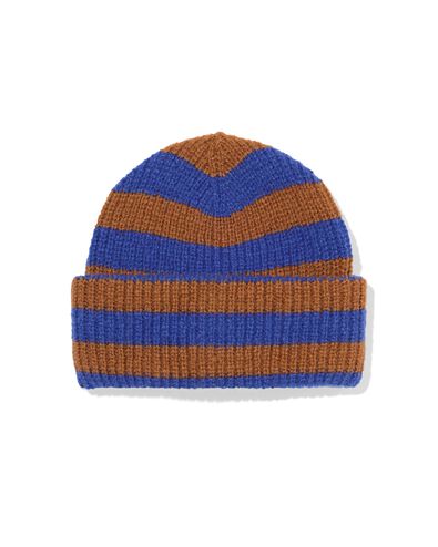 Kinder-Beanie gestreift braun - 16700235BROWN - HEMA