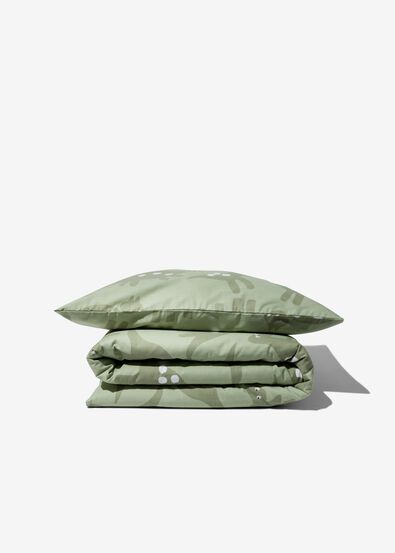 housse de couette tout-petits 120x150 cm coton doux dino verte - 5760049 - HEMA