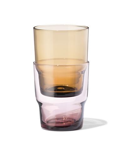 Wasserglas, 300 ml, Glas, Braun - 9401162 - HEMA