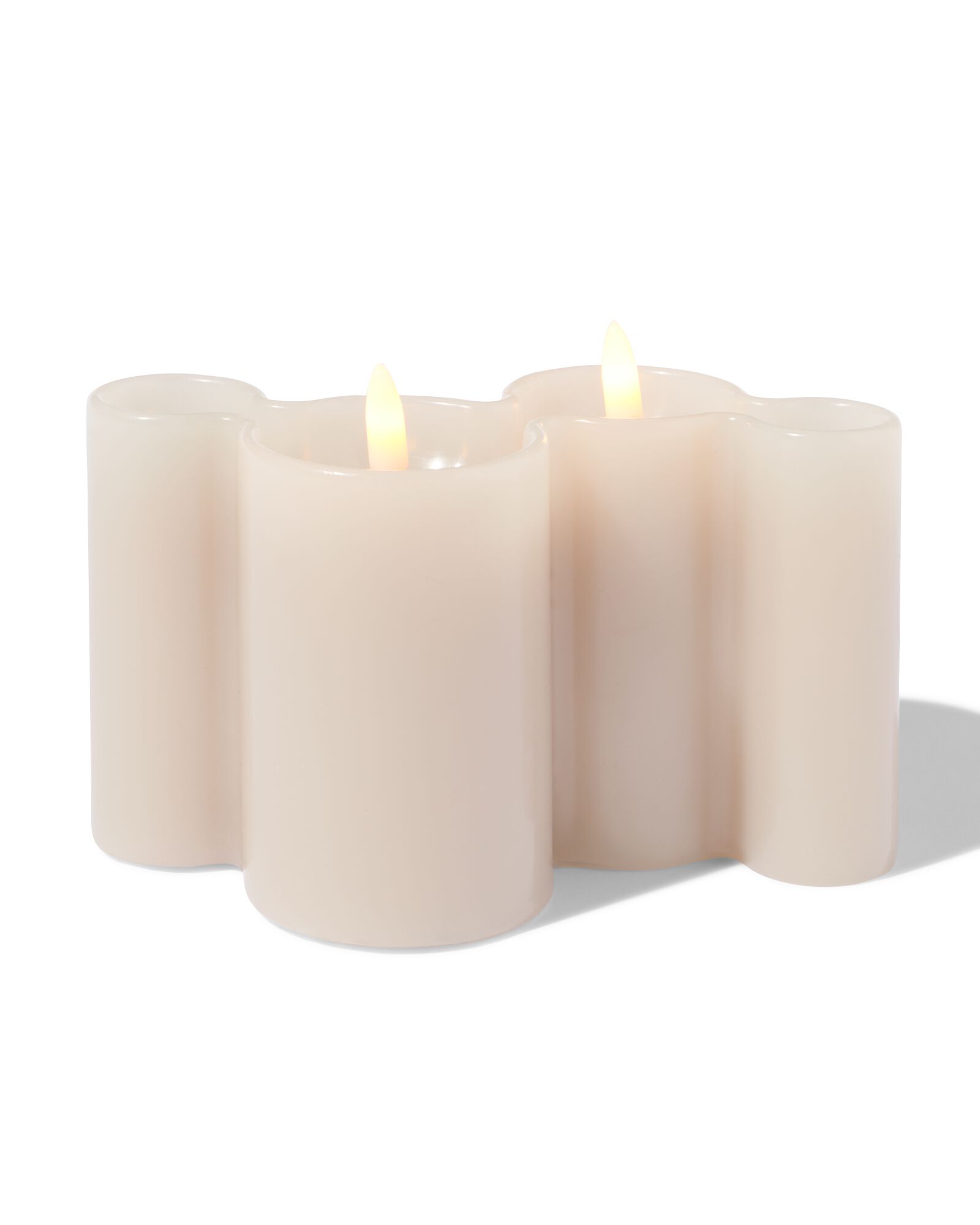 bougie led taupe - 13550101 - HEMA