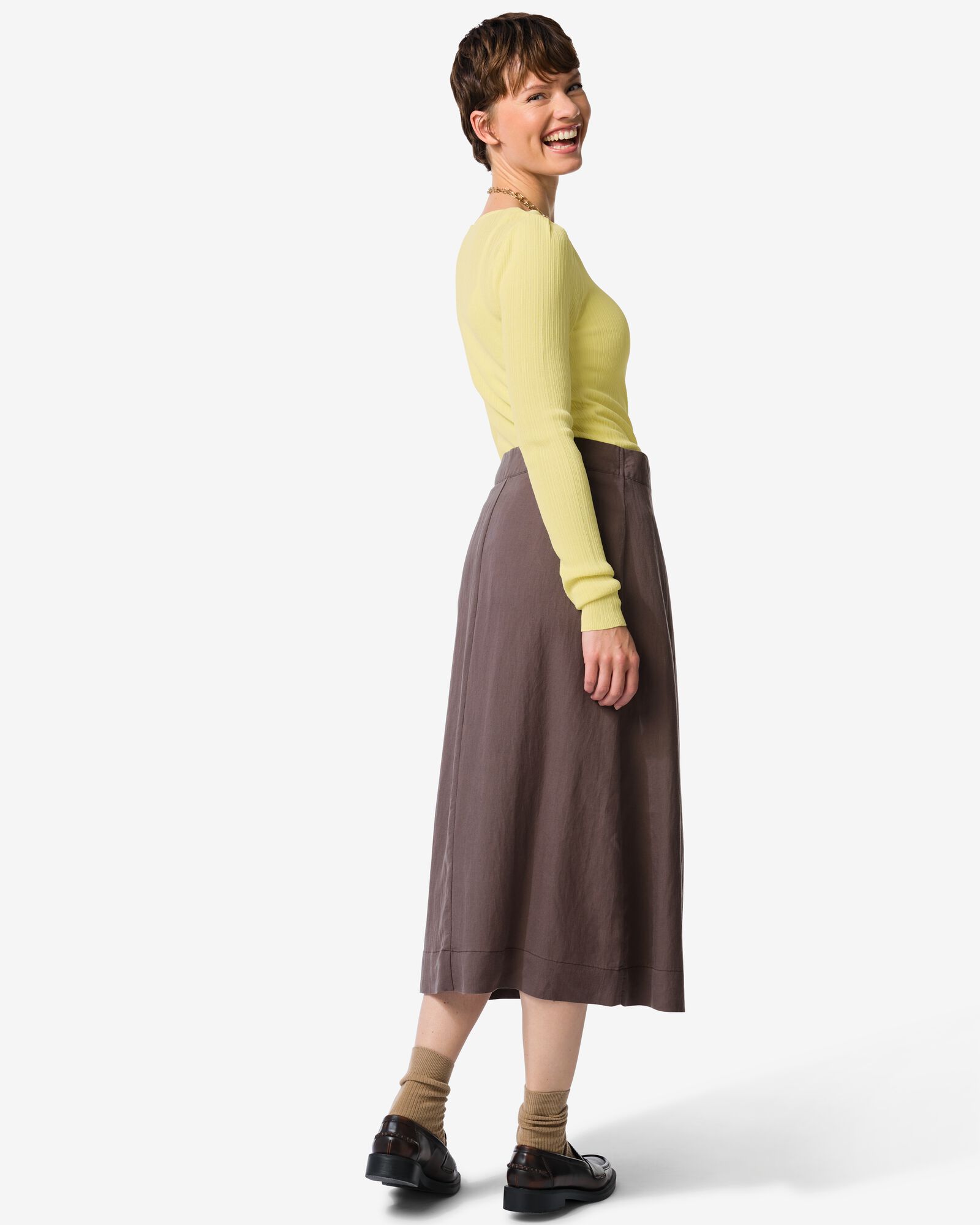 Damen-Wickelrock Inez mit normaler Passform braun braun - 36207390BROWN - HEMA