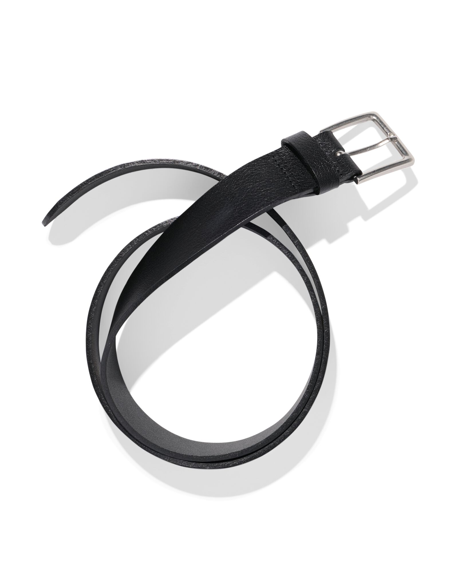 heren riem leer  zwart zwart - 2450010BLACK - HEMA