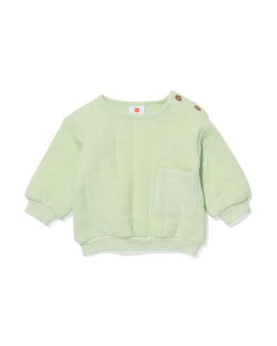 newborn sweater doorgestikt mintgroen 50 - 33477911 - HEMA