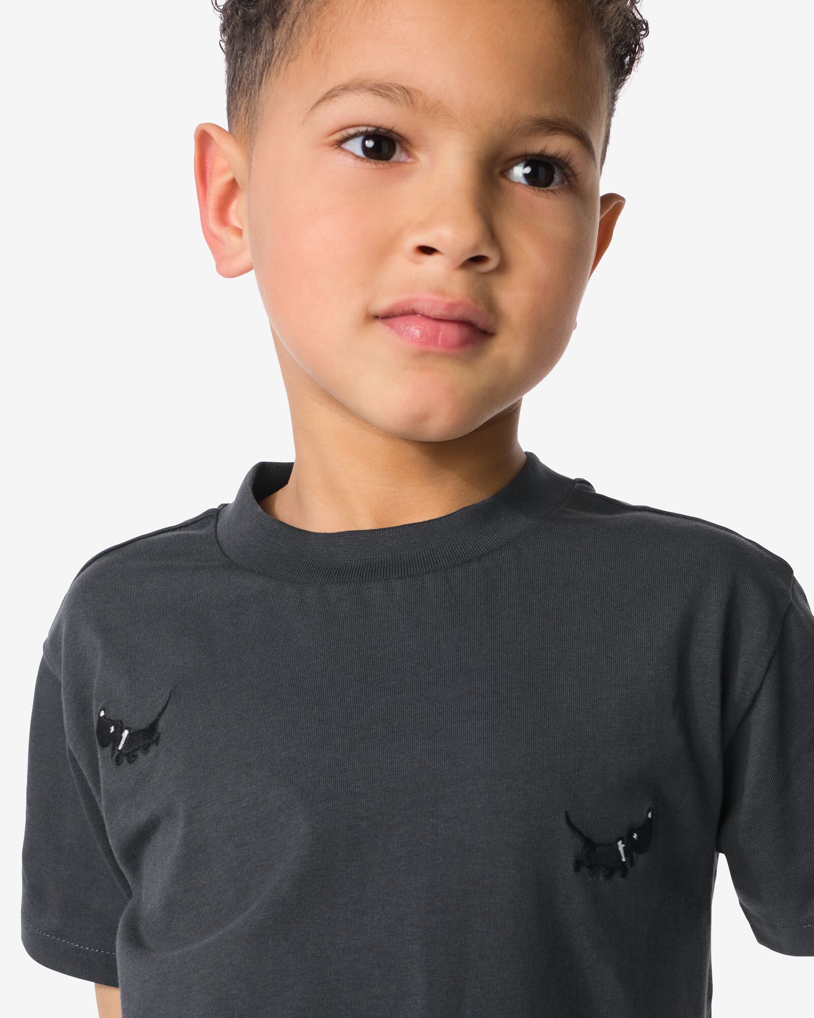 Takkie kinder T-shirt donkergrijs donkergrijs - 30713701DARKGREY - HEMA