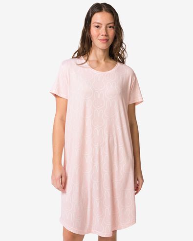 chemise de nuit femme Miffy jersey rose p&acirc;le rose p&acirc;le - 23401445LIGHTPINK - HEMA