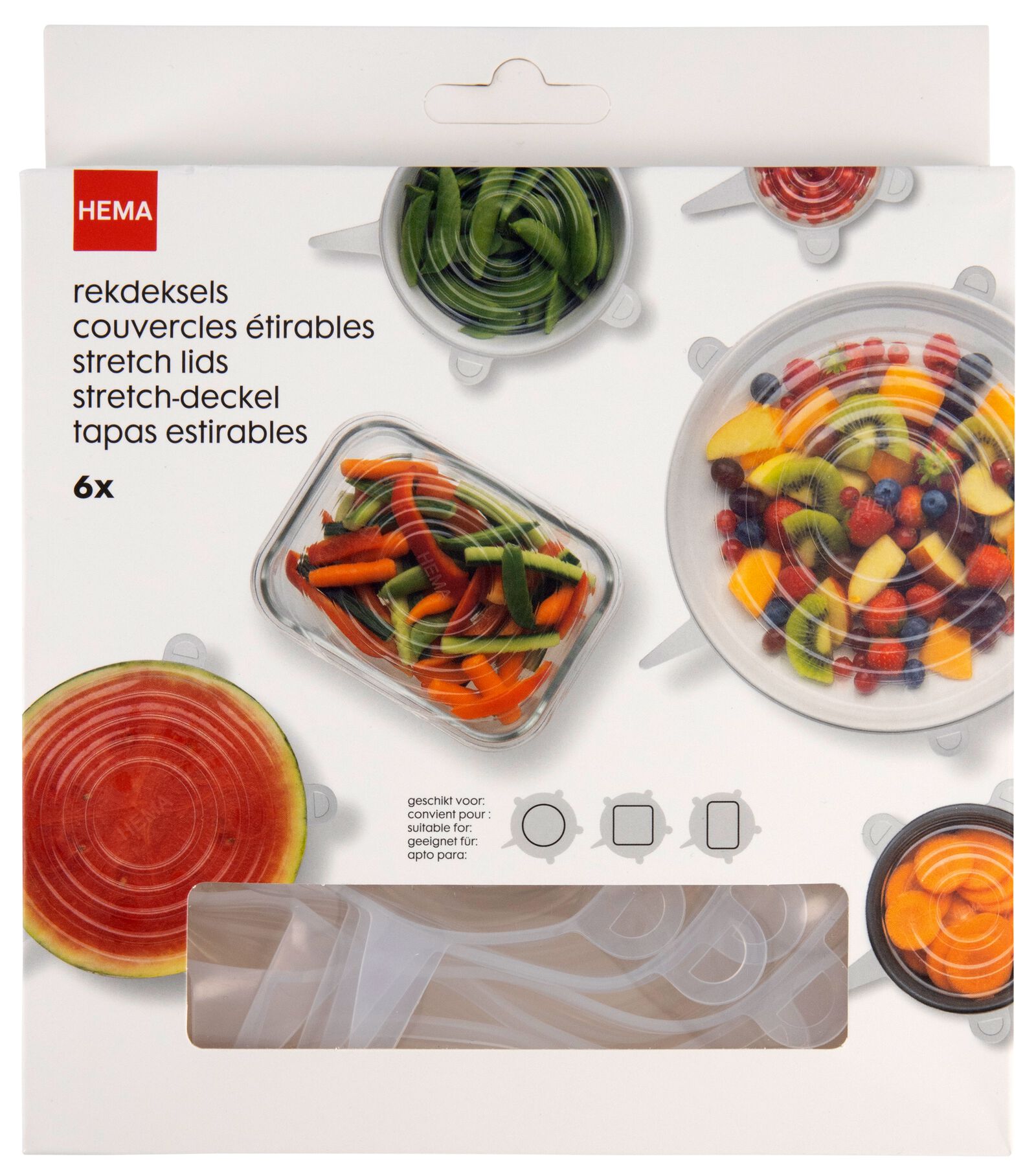 Lot De 6 Couvercles Extensibles En Silicone Réutilisables Pour Différentes Formes De Récipients, Plats, Bols, Bocaux, Passent Au Lave-vaisselle/micro- Ondes/congélateur