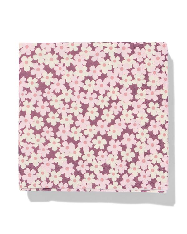 serviettes 24x24cm papier floral - 20 pi&egrave;ces - 14250374 - HEMA