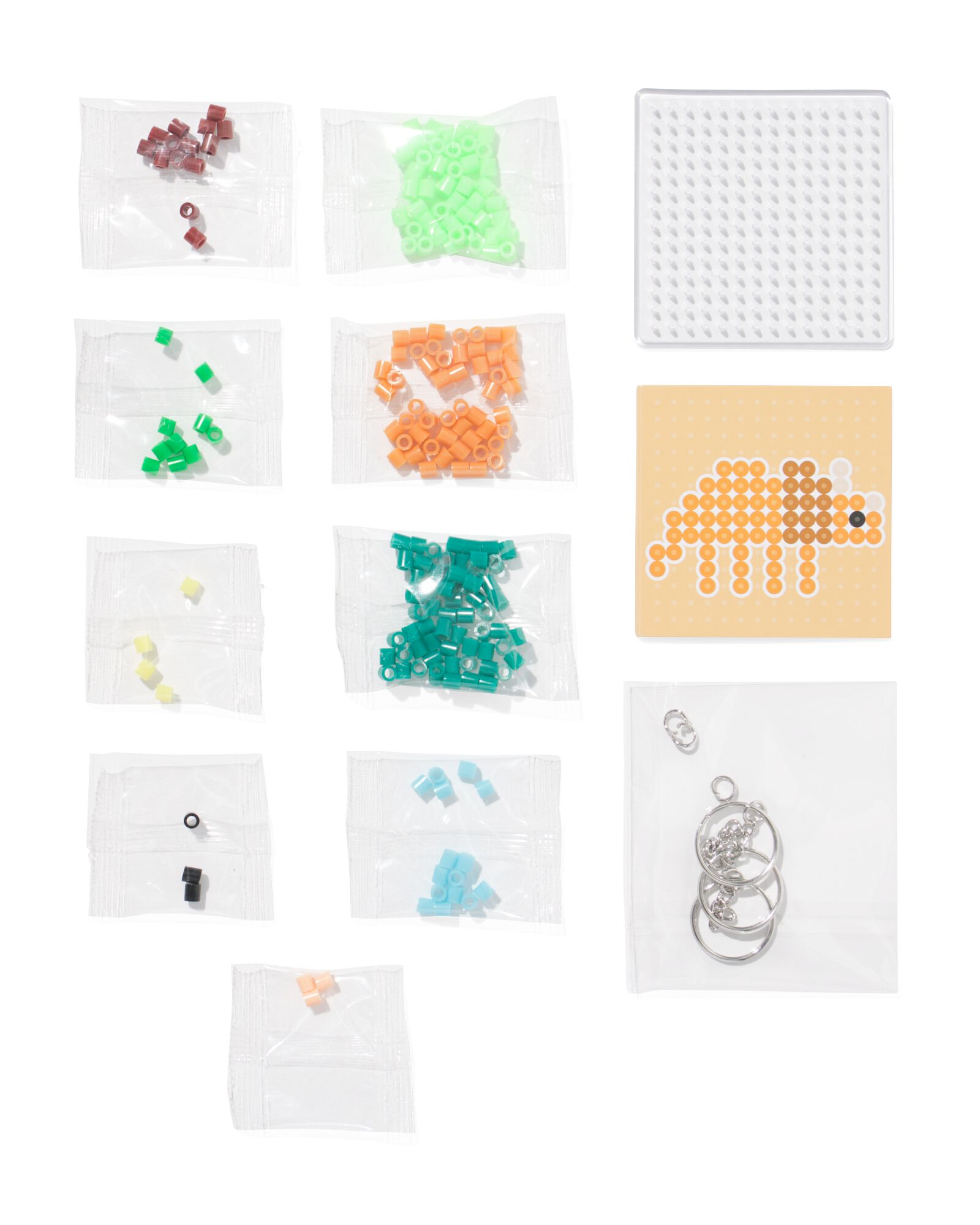 perles &agrave; souder porte-cl&eacute;s dino - 15900415 - HEMA