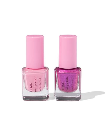 vernis &agrave; ongles enfant &agrave; base d'eau rose-violet - 2 pi&egrave;ces - 11270101 - HEMA