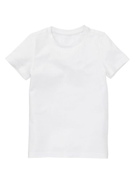 2 t-shirts pour enfant - coton bio blanc blanc - 1000019381 - HEMA