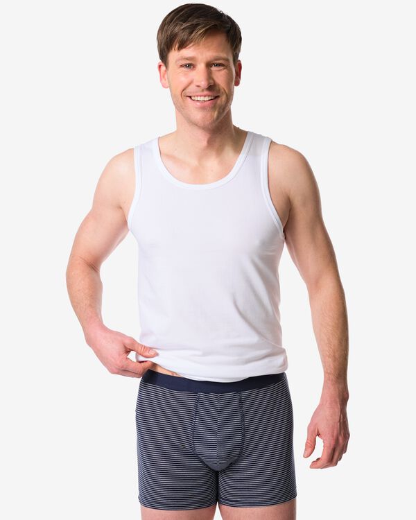 Herren-Boxershorts gestreift &ndash; 3 St&uuml;ck dunkelblau dunkelblau - 19168360DARKBLUE - HEMA