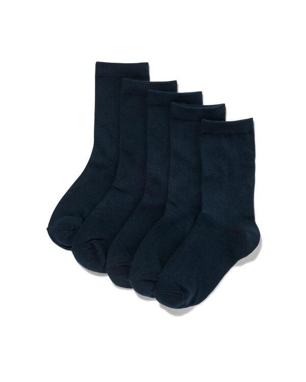 damessokken - 5 paar donkerblauw donkerblauw - 1000001665 - HEMA