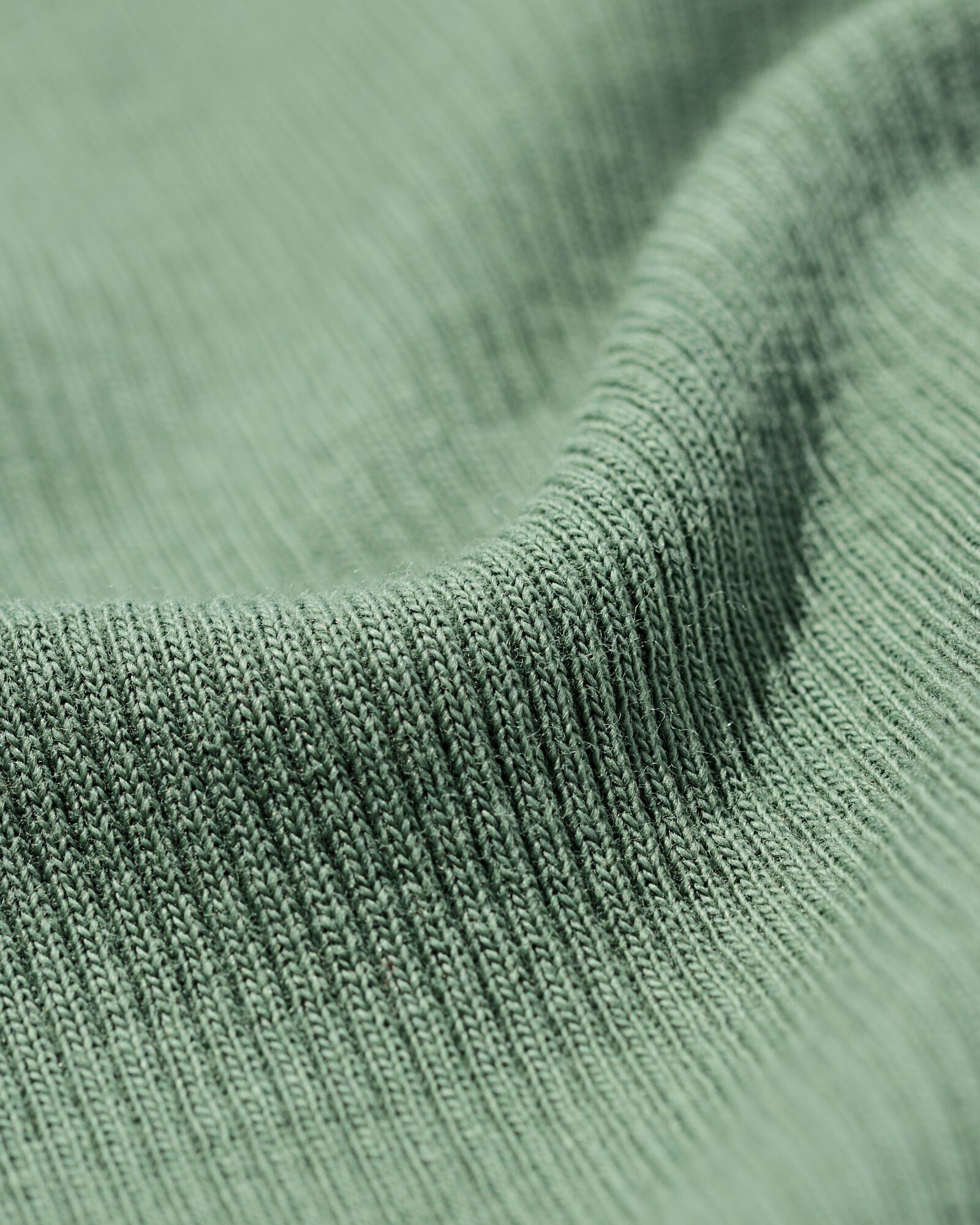 dames T-shirt Clara rib groen groen - 36302290GREEN - HEMA