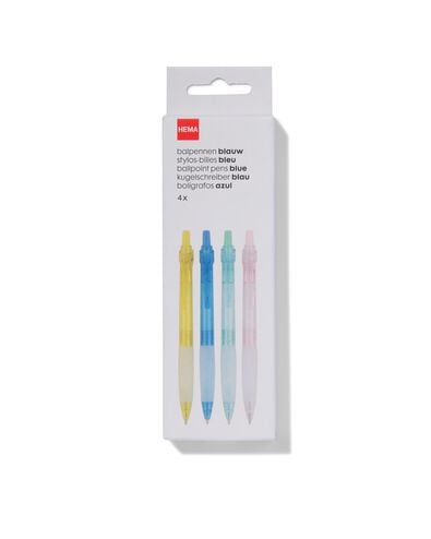 4er-Pack Kugelschreiber, blaue Tinte - 14470011 - HEMA