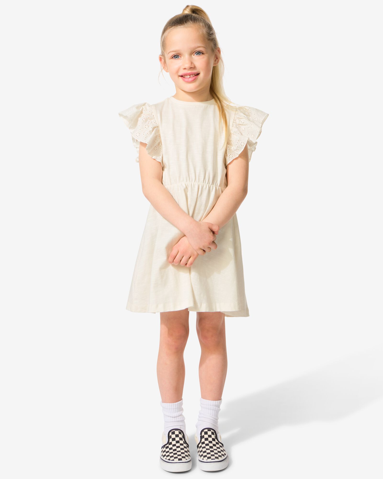 Kinderkleid Stickerei weiß weiß - 30812100WHITE - HEMA