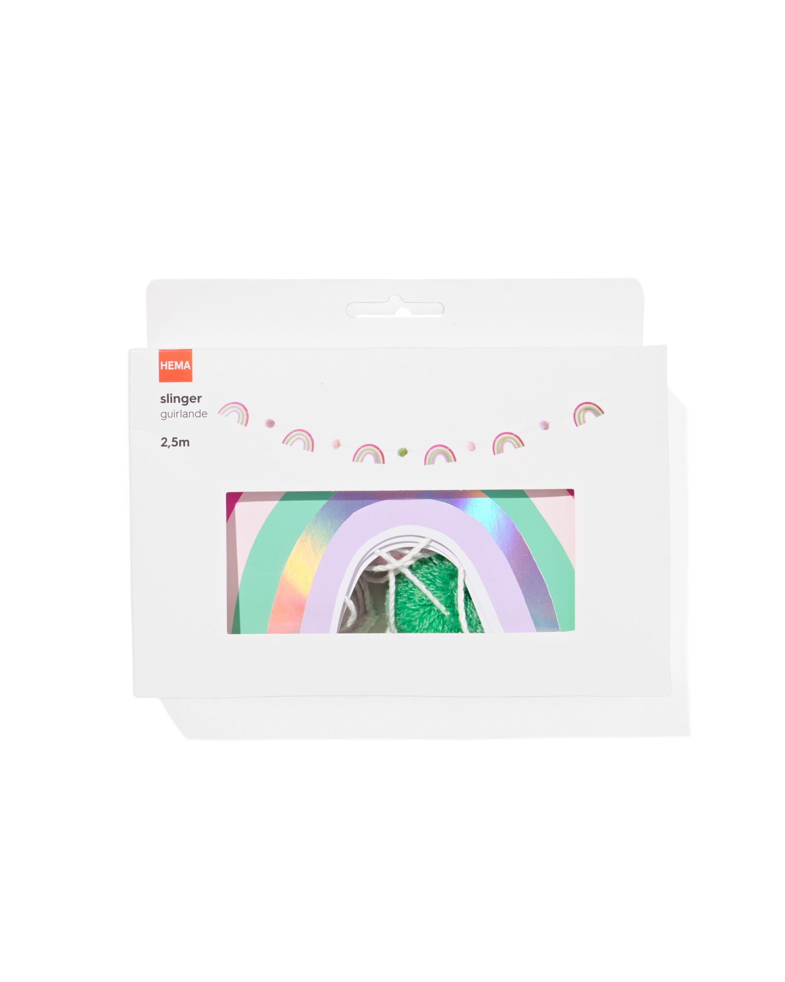 papieren slinger regenboog 2,5 mtr - 14250154 - HEMA
