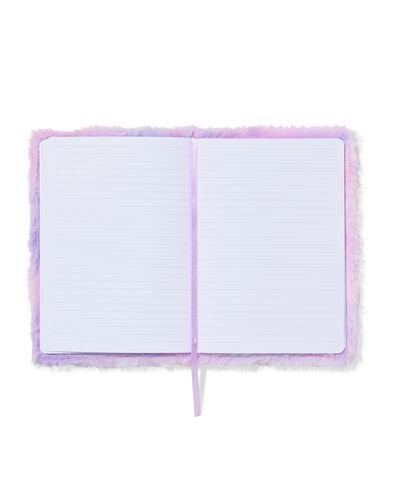 Notizbuch, DIN A5, liniert, flauschig, rosa - 14540193 - HEMA