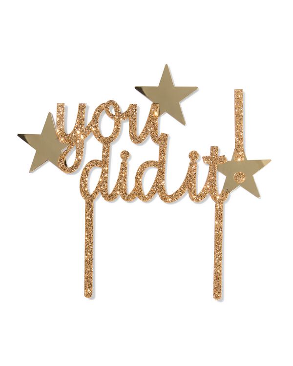 caketopper 14.5x16cm geslaagd - 60800690 - HEMA