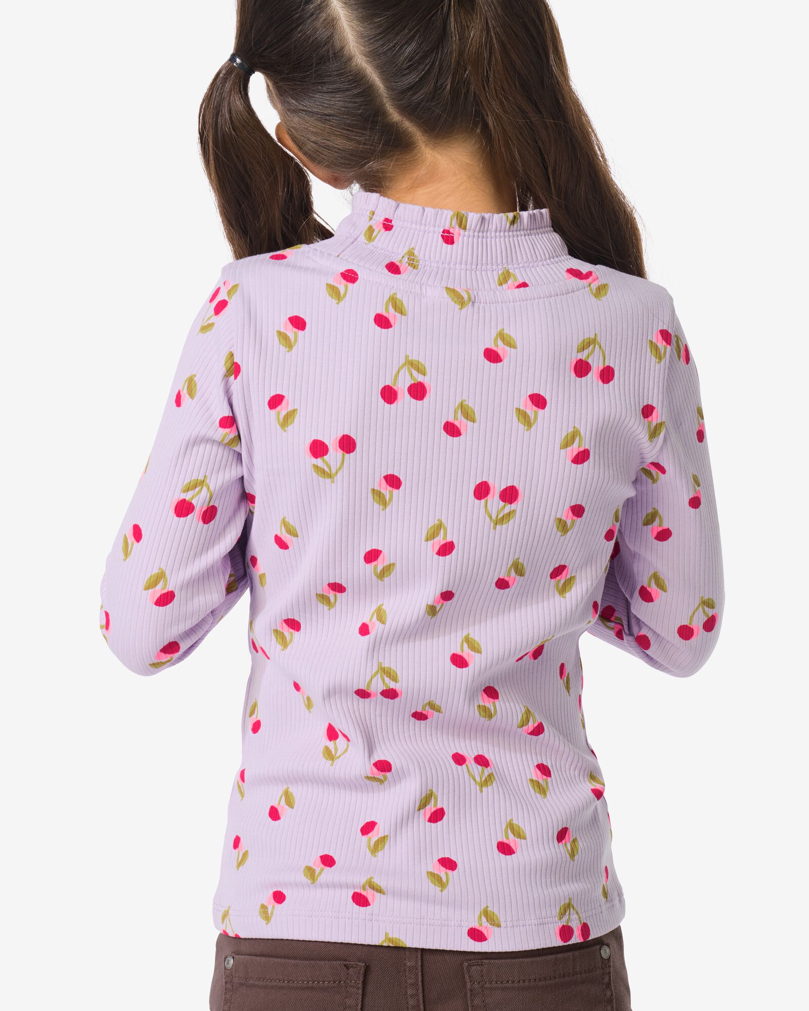 kinder T-shirt rib fruit lichtpaars lichtpaars - 30828306LIGHTPURPLE - HEMA