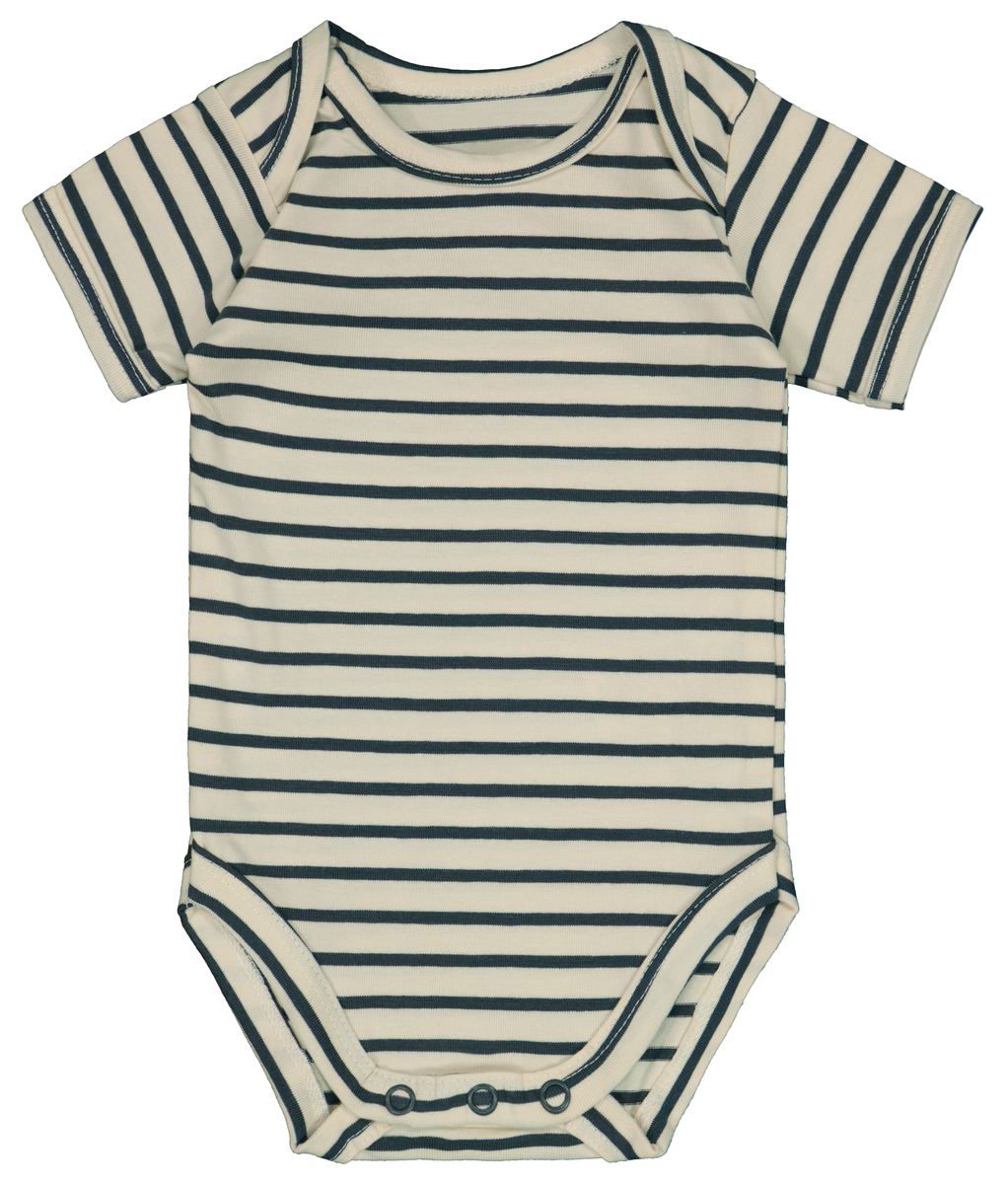3er-Pack Baby-Bodys, mit Elasthan weiß weiß - 1000028691 - HEMA