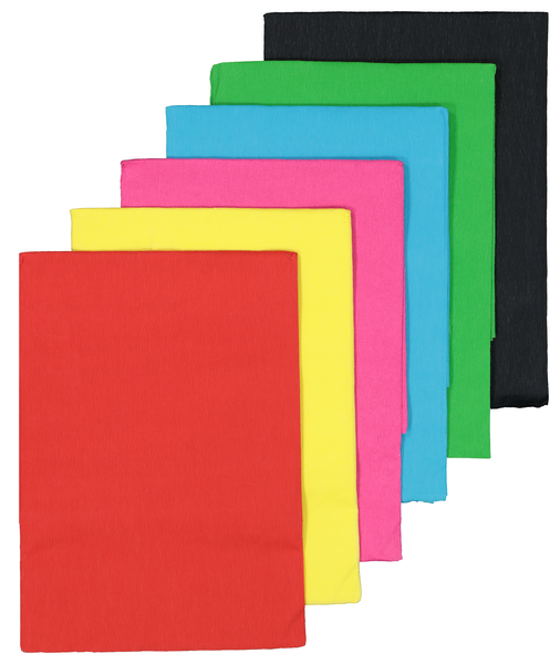 lot de papier crépon 6 couleurs 250x50 - 15910153 - HEMA