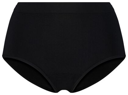 Menstruations-Slip, nahtlos, hohe Taille, leicht schwarz schwarz - 1000028536 - HEMA