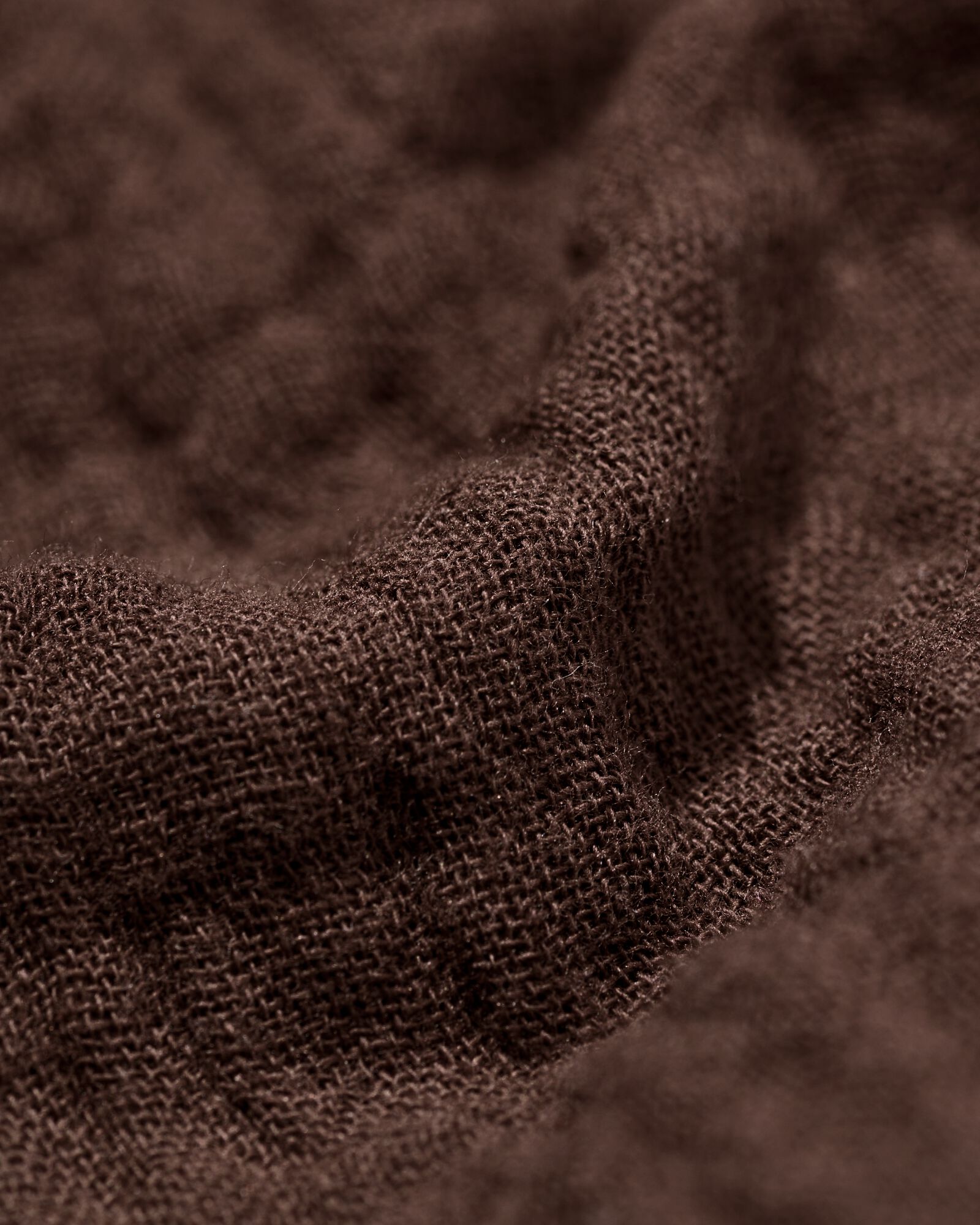 damesblouse Kai crinkle mousseline donkerbruin donkerbruin - 36304370DARKBROWN - HEMA