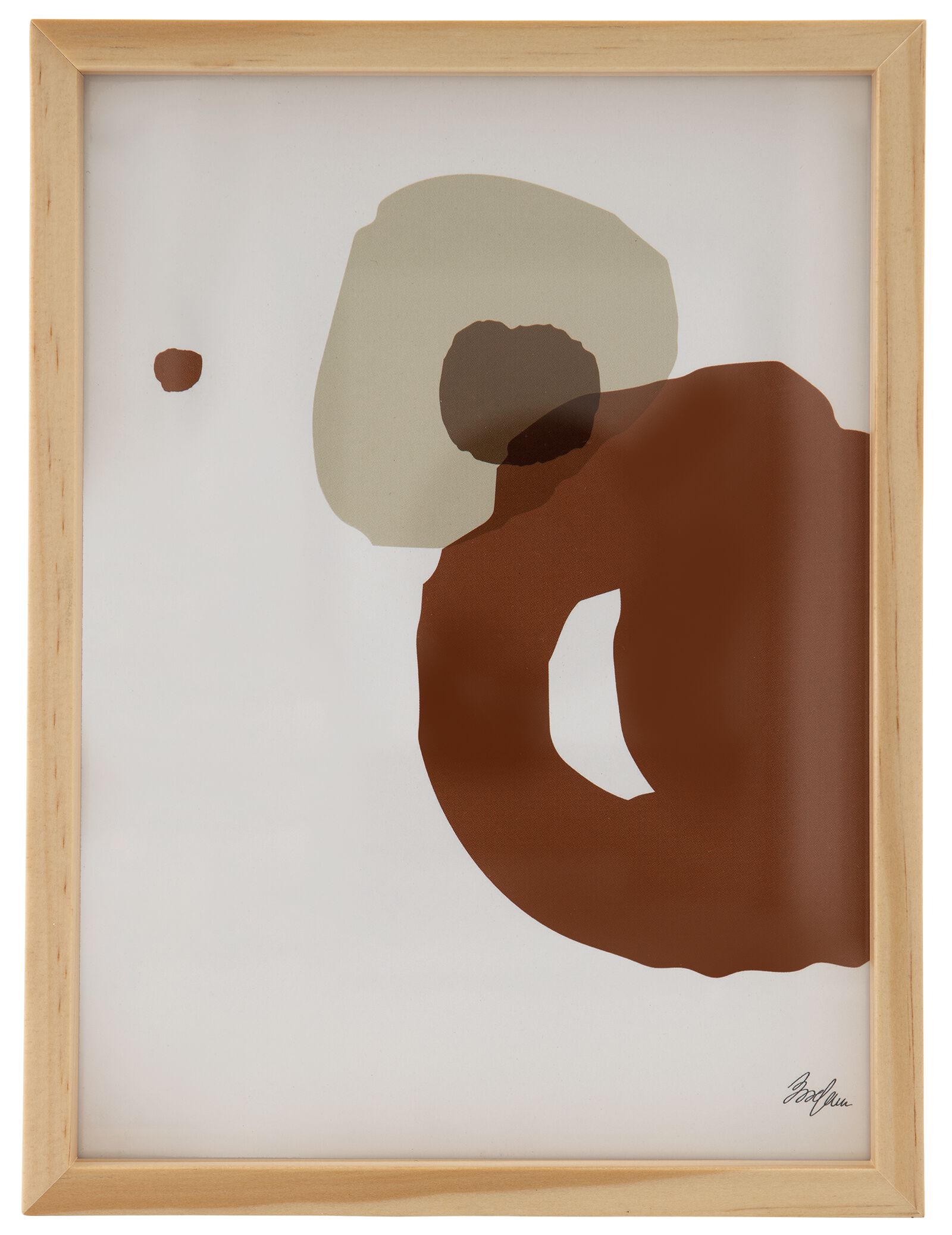 fotokader 15x20cm notenkleur massief hout 15 x 20 hout - 13622010 - HEMA