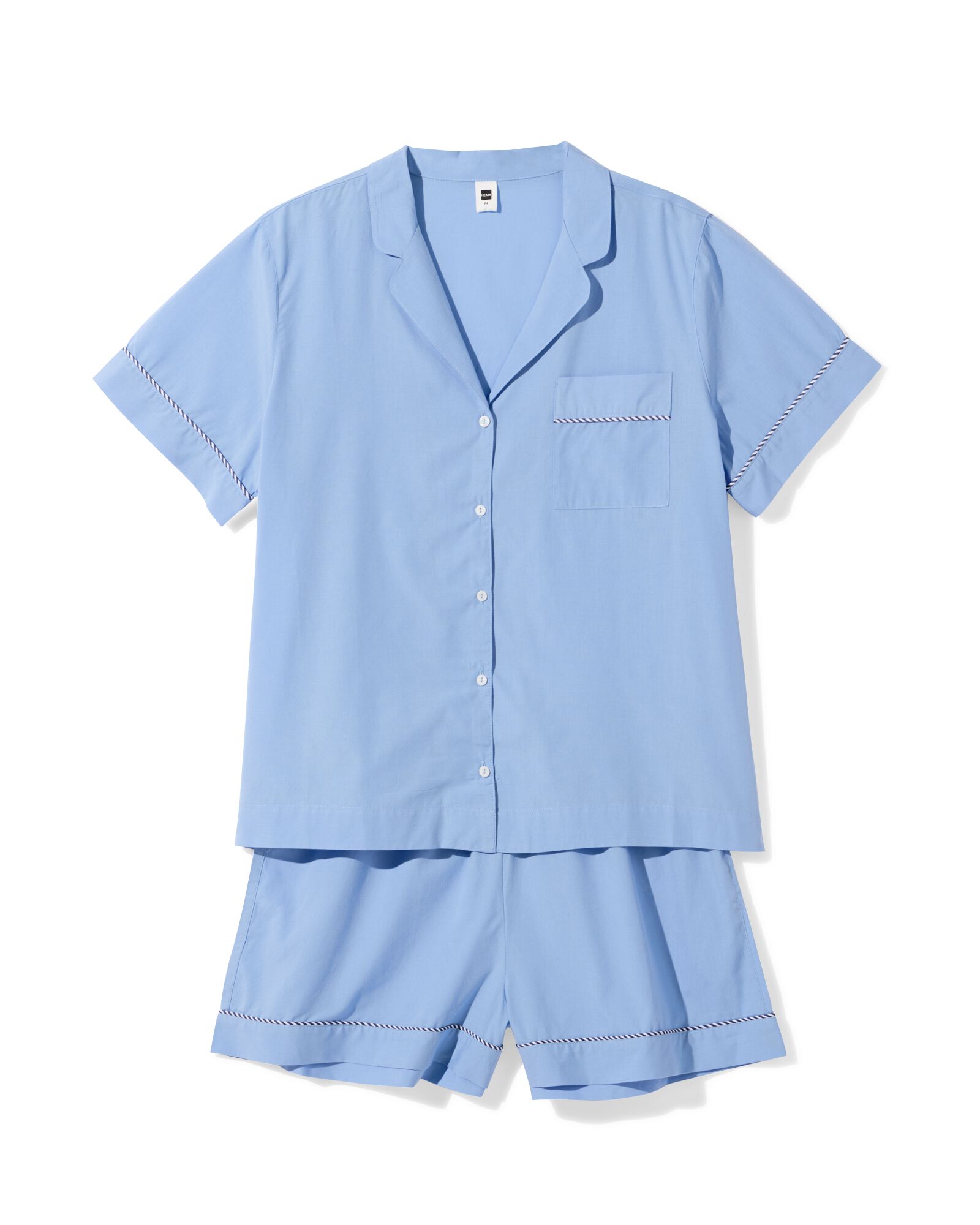 short femme popeline bleu bleu - 23401590BLUE - HEMA