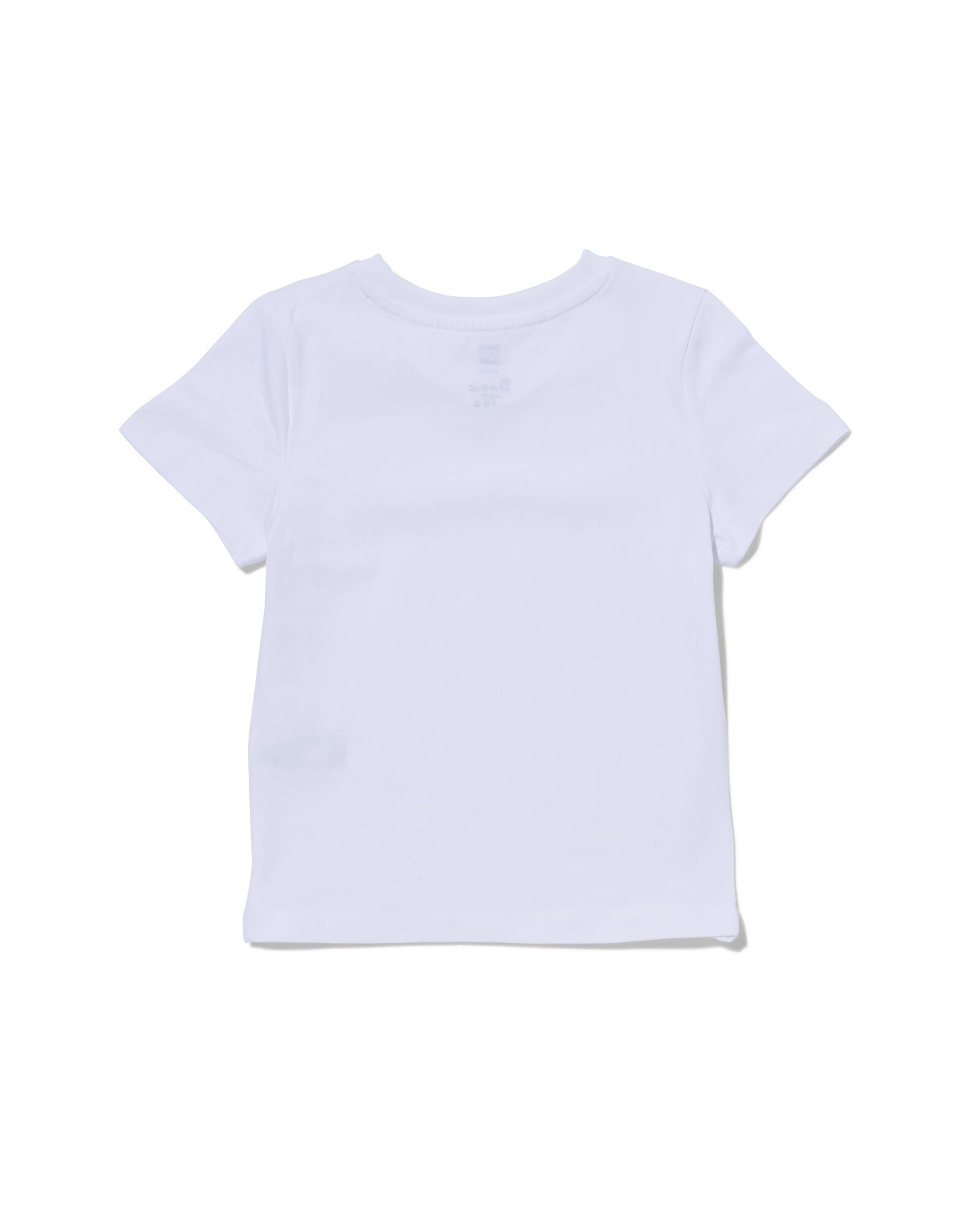 2 t-shirts enfant - coton bio blanc blanc - 1000019367 - HEMA