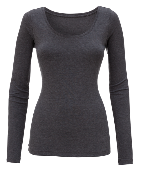 t-shirt femme gris foncé - 1000005153 - HEMA