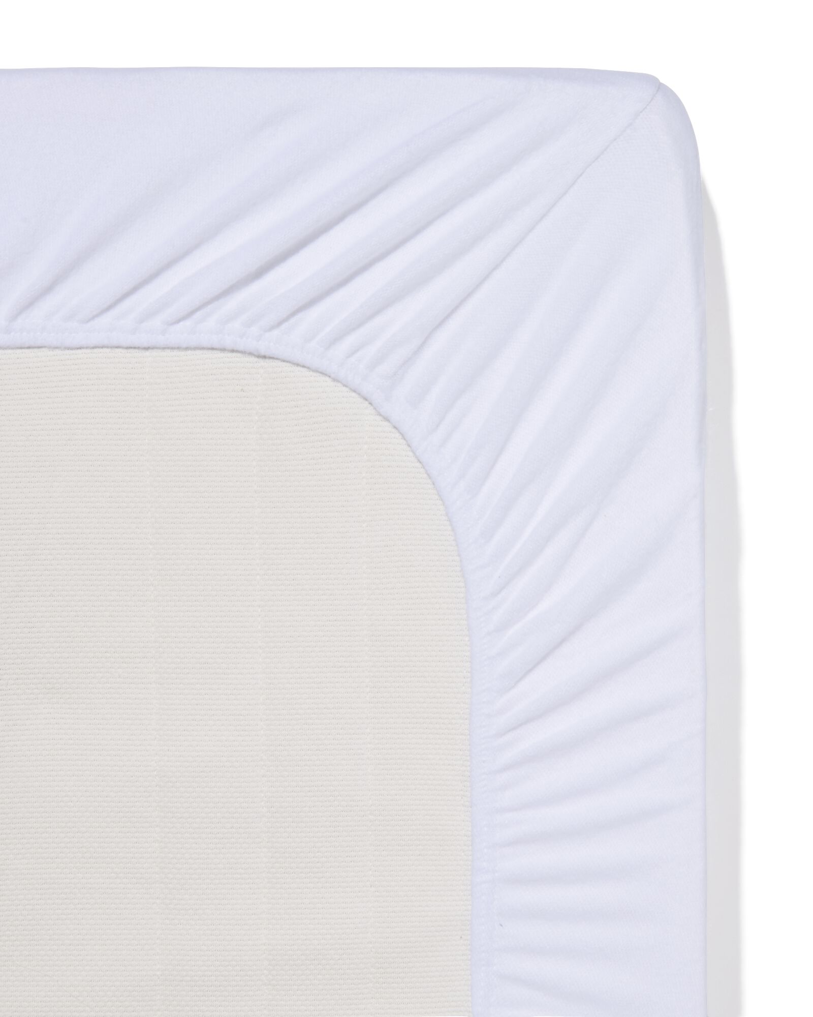 drap-housse tissu éponge 140x200 blanc - 5190064 - HEMA