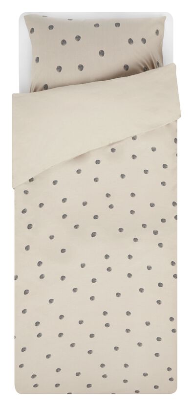 Bettwäsche, 140 x 200/220 cm, Soft Cotton, Punkte, taupe sand 140 x 200/220 - 5790012 - HEMA