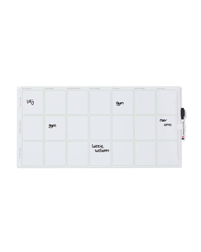 whiteboard met beschrijfbare magneten 60x29.5cm week - 14803971 - HEMA