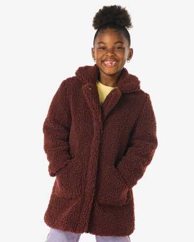 manteau enfant teddy marron fonc&eacute; marron fonc&eacute; - 30825206DARKBROWN - HEMA