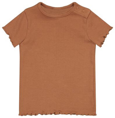 2 t-shirts bébé côtelés marron - 1000026806 - HEMA