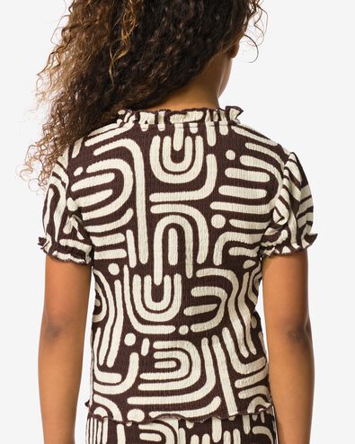 t-shirt enfant jersey abstrait marron fonc&eacute; marron fonc&eacute; - 30862265DARKBROWN - HEMA