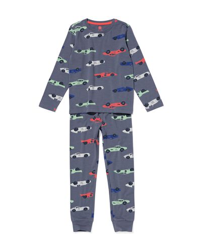 pyjama enfant voitures de course bleu 98/104 - 23071682 - HEMA