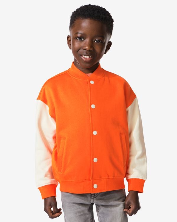 kindervest bomber kleurblokken WK oranje oranje - 30714301ORANGE - HEMA