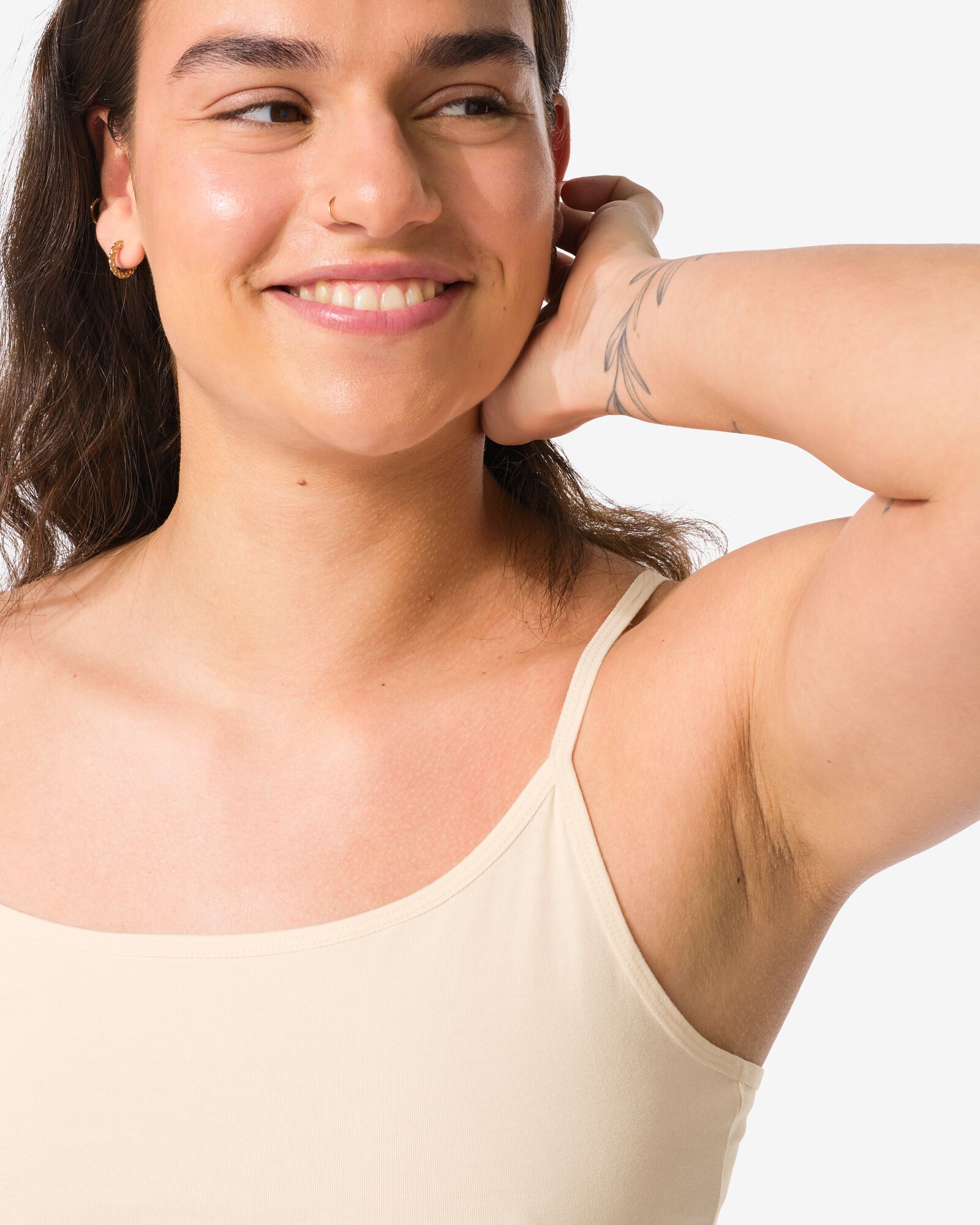 dameshemd katoen spaghettibandjes lichtroze - 19651191LIGHTPINK - HEMA