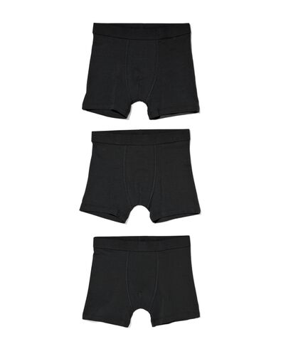 3er-Pack Kinder-Boxershorts, Basic, Baumwolle/Elasthan schwarz schwarz - 19293189BLACK - HEMA