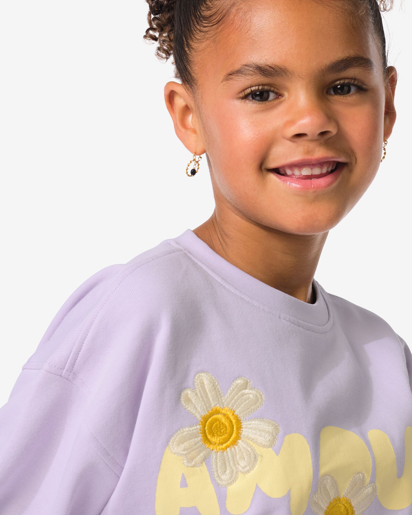 Kinderpullover, Blumen violett violett - 30866507PURPLE - HEMA