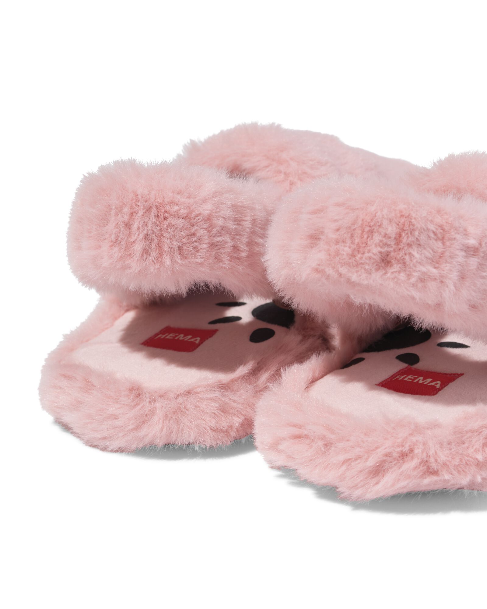 kindersloffen nepbont roze roze - 18400140PINK - HEMA