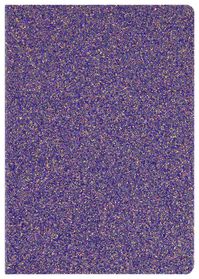 Notizbuch, liniert, violett mit Glitter, DIN A5 - 14440002 - HEMA